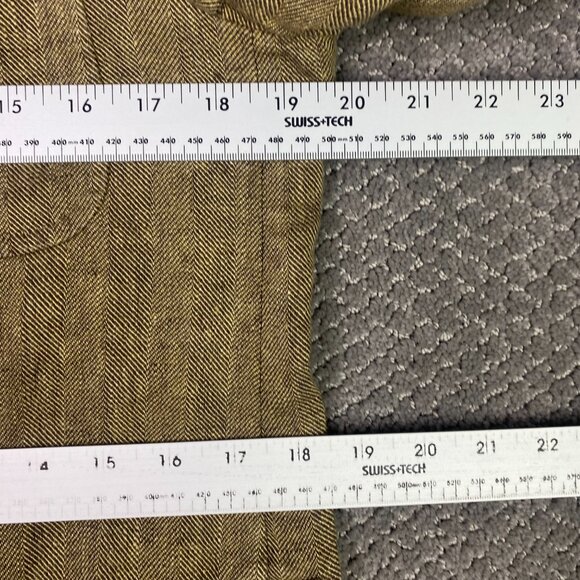 Lands End Baird McNutt Blazer Sport Coat Men's 38R Fits 36S Golden Brown Linen - Picture 10 of 15